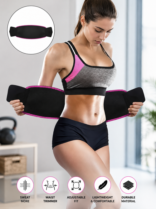 Adjustable Waist Trimmer Belt for Men & Women | Sweat Belt & Back Support