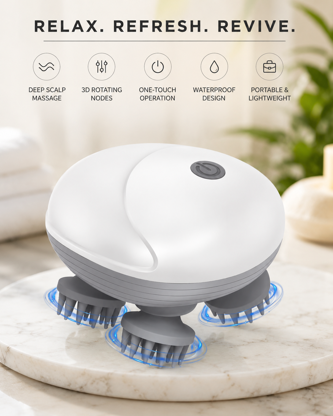 Electric Pet Cat Massager with Vibration | Silicone Head Massager for Cats & Pets