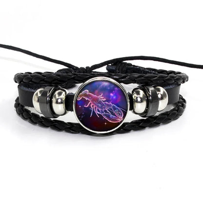 Zodiac Leather Braided Bracelet | 🔥FLAT 50% OFF SALE🔥